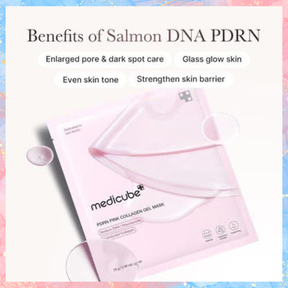 MEDICUBE Salmon DNA PDRN Pink Collagen Jelly Gel Facial Mask | Korean Glass Skin | 4PCS